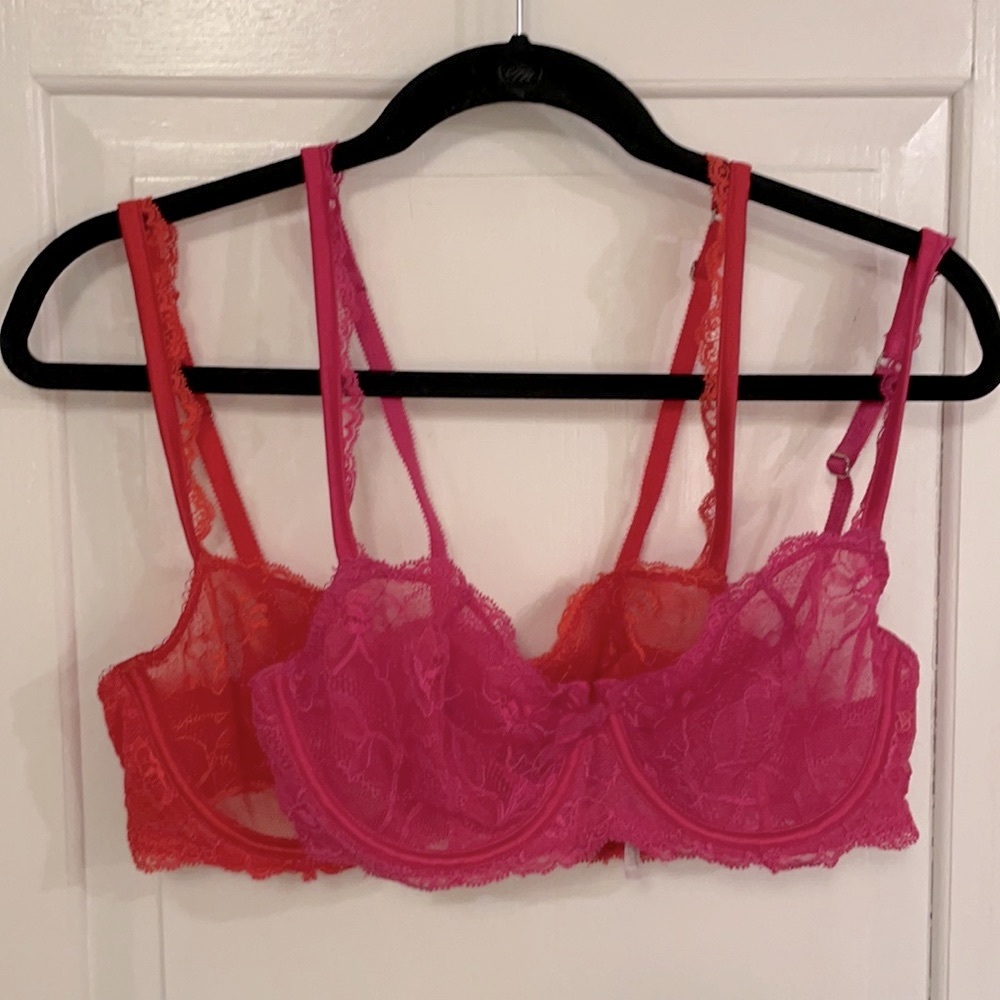 Set of 2 lace balconet VS lace bras-34C